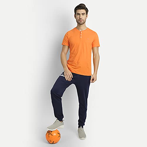 Image of AM SWAN Premium Cotton Half Sleeve Henley T-Shirts