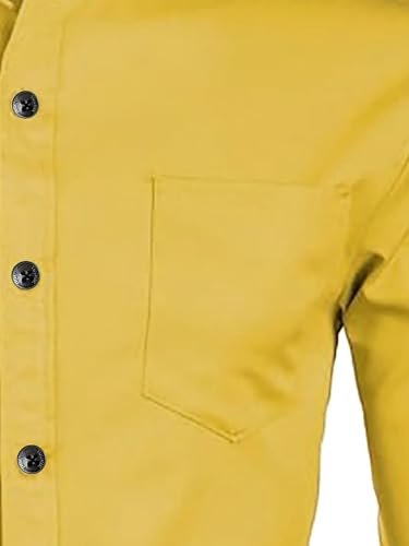 Image of Men's Slim Fit Beige Color Cotton Blend Casual Shirt