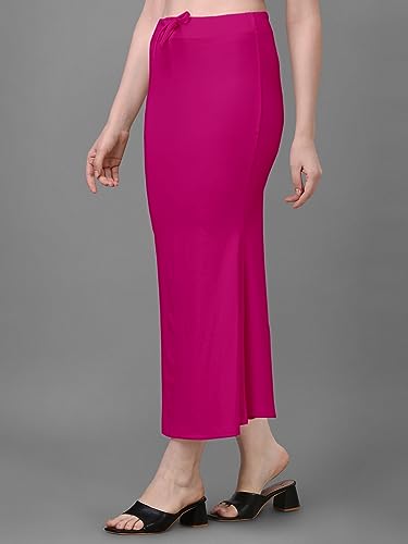 Image of Women's Saree Shapewear Petticoat, Cotton Blend Stretchable Mermaid Skirt, High Waist Tummy Control, Smooth Curve Fit with Adjustable Drawstring