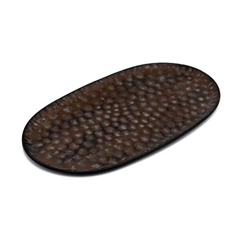 Funerom Tablett aus verzinktem Metall, oval, 33 x 19 cm Cover