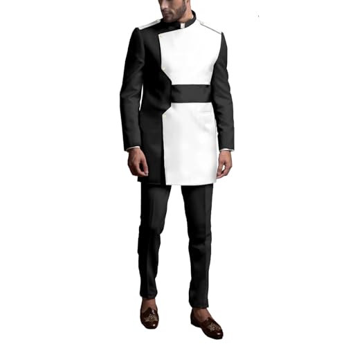 Dashiki for Men African Suit Jacket Outfit Traditional Attire Jacquard Shirt and Pants Two Piece Set Wedding Party Clothes