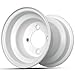 GTW White Steel Golf Cart Wheel | 8x7 | Centered | 4x101.6mm Bolt Pattern