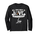 Photo Gallery cane carino chiamato leo design per donne e uomini maglia a manica Photo Gallery cane carino chiamato leo design per donne e uomini maglia a manica