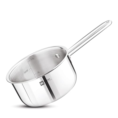 Bergner BE Essentials Triply Stainless Steel 14cm / 1.1 L Teapan,...