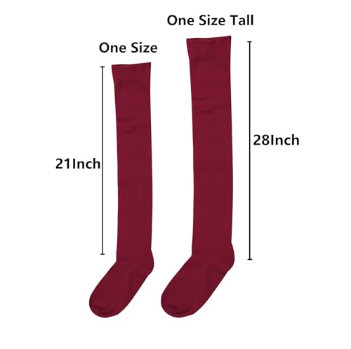 Image of Bestjybt Women Thigh High Socks Cotton Warm Long Over Knee High Stockings