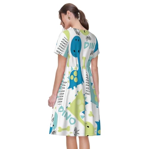 Robe de plage dinosaure fluide pour vos vacances au soleil - 4