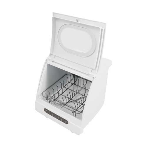 Lavavajillas de mesa, mini lavavajillas con y sin conexión de agua, control táctil, 45 cm de ancho, espacio para 4 cubiertas, mini lavavajillas para apartamentos, dormitorios y autocaravanas