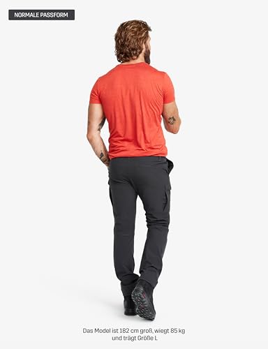 RevolutionRace Adventure Cargo Stretch Pants für Herren, Wanderhose für viele Outdoor-Aktivitäten, Anthracite, XL