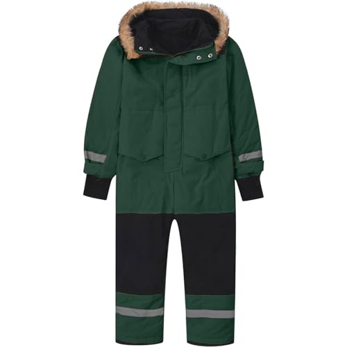Children's Ski Suit Insulated Snow Bib Overalls Thermal Warm Snowsuit With Removable Hood Mud Suit (AG #1, 4-5 Years)4
