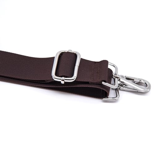 Image of S&loyoe Purse Straps Replacement Crossbody Bag Strap Adjustable Wide Guitar Straps for Handbags 1.5inch (A pure coffee silver)