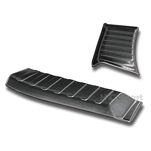 ホンダ JF3/4 NBOX NBOXカスタム ラゲッジスカッフプレートガード ステッププロテクター ステップガード 二色 傷保護 ステンレス製 NBOXカスタム内装 (ブラックヘアライン)