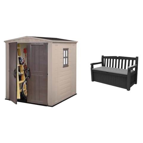 Keter 17197898 Garden Storage Shed and Bench Cover