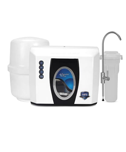 Aquatec Plus - Smart Pure - UTS Under Sink Storage pressure tank 12 L RO+UV+UF+TDS Water Purifier (White) Works up to 3500 TDS