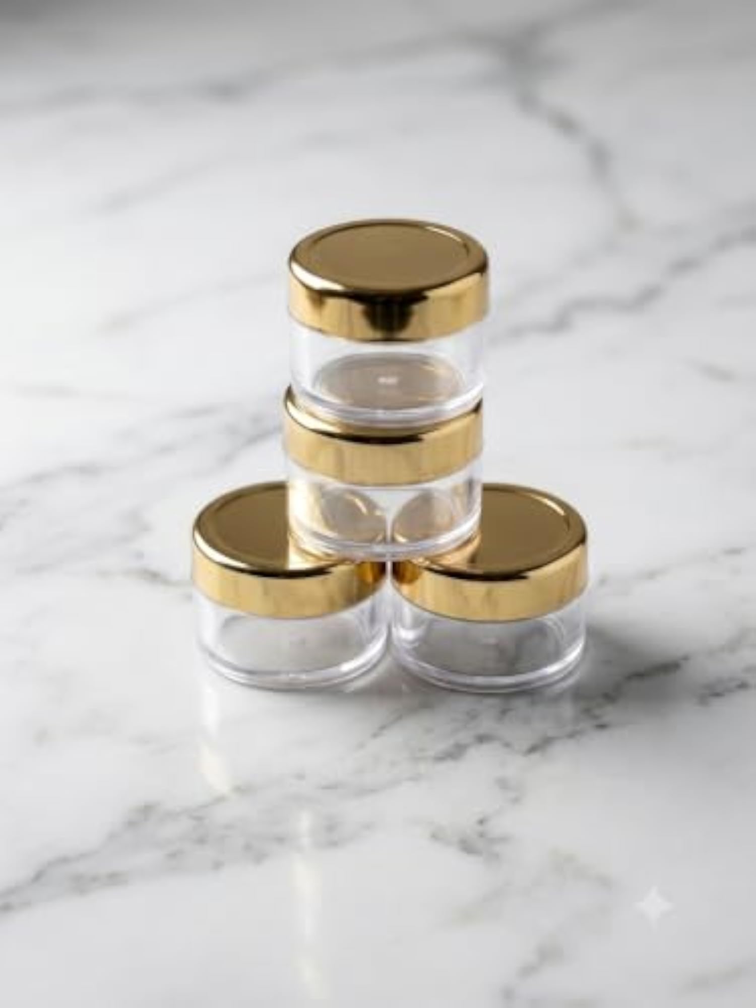 15ml Acrylic Utility Plastic Cream Jar with Golden Cap