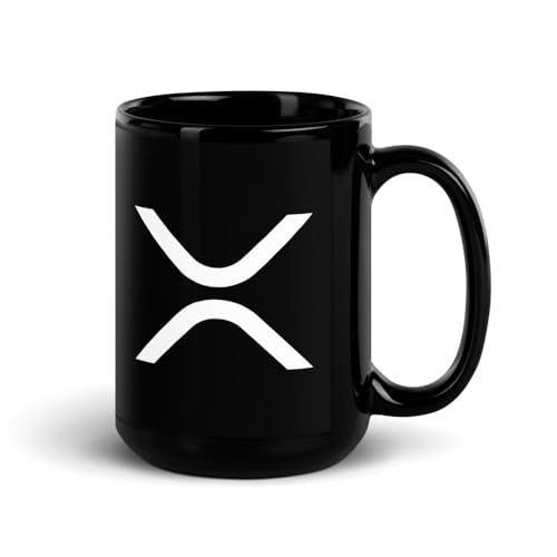 XRP Crypto Black Glossy Mug XRP Cryptocurrency Coffee mug gift - Image 3