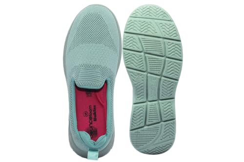 Image of WalkLine Women's Slip-On Walking Shoes | Lightweight Knitted Mesh Casual Sneakers | Soft PU Sole Comfortable Loafers | Breathable Running, Gym, Travel Shoes for Women