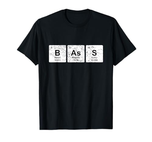 Tableau périodique des éléments pour guitare basse EDM basse T-Shirt