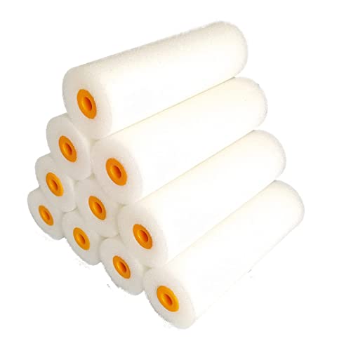Quercos Pack 10 Recambio Rodillo Pintura Poro 0 - Rodillo Espuma de 11 cm recto - Mini Rodillos...