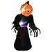 Produktbild HOMCOM Halloween-Kürbis Geist Leuchtend Garten-Dekoration mit 6 LED-Lichtern Fan