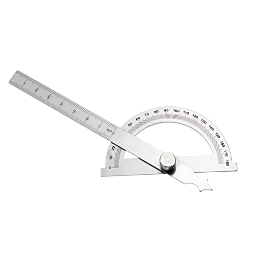 HOLIDYOYO Detachable Rotary Measure Goniometer Stainless Steel Angle Ruler for Craftsmen Engineers and Students Durable Scratch Resistant Protractor