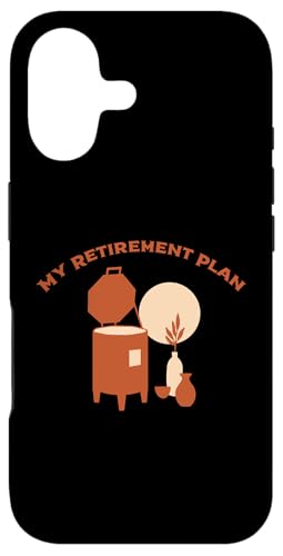 MY RETIREMENT PLAN 窯 スロー 陶器 鉢 陶芸 ミーム スマホケース iPhone 17 用