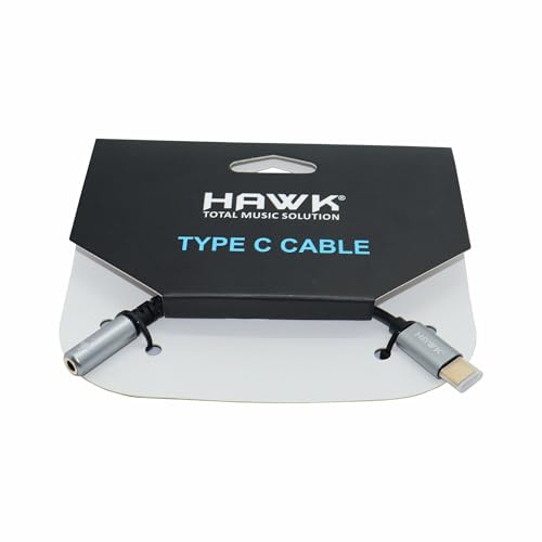 Image of Type C to 3.5mm TRS Female Cable compatible with smartphone, laptops or devices with Type C connectivity, 15 cms, Black