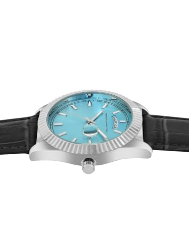 Image of French Connection Analog Blue Dial Leather Strap Quartz Watch for Men - FCN0135UBL