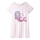 ANIMQUE Kleinkinder Mädchen Nachthemd Dünnes Prinzessinnen Sommerpyjama Kinder Kurzarmkleid Süßes Druck Heim Nachtkleid, Lila 110