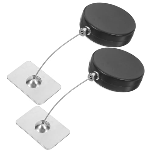 DIYEAH Retractable Remote Control Security Cable Lock with Adhesive Mount Automatic Telescopic Steel Wire Lock for Anti-Theft and Loss Prevention