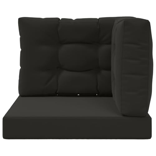 Coussin de canapé d'extérieur en polyester noir, l'élégance ergonomique pour terrasse et balcon