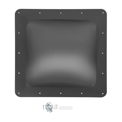 RV Skylight Replacement, 18" x 18" Outer Dimension Camper Skylight Fit Standard 14" x 14" Openings, RV Shower Skylight Replacement Cover for Roof Camper Trailer Fifth Wheel Truck Motorhome, Black