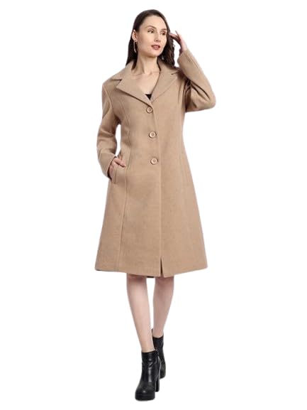 MabishWomen's Winter Coat Trench Long Sleeves Over Coat With Pocket single Breasted Coat