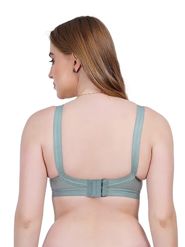 Image of Women Non Padded Bra in B & C Cup - Made of Pure Cotton Full Coverage Non Wired Soft Cup for T-Shirt Saree Dress Sports Garment for Daily Use Everyday