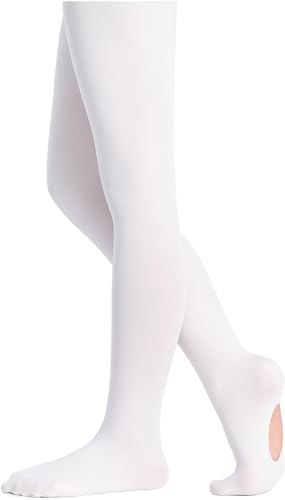 Girls Women Dance Ballet Tights Convertible Transition Leggings for Kids Students Tights 60D (Toddler/Kids/Women)