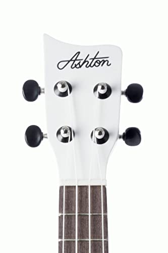 Ashton UKE110WH Ukulélé soprano avec housse (Blanc) - Les Beatles, Paul McCartney, John Lennon, RIngo Starr, George Harrison Ashton UKE110WH Ukulélé soprano avec housse (Blanc) – Image 4