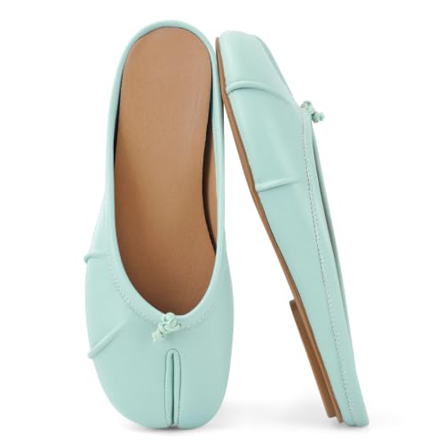 Image of VBDB Tabi Ballet Flats for Women Dressy Casual Shoes Split Toe Wide Flats Light Weight Japanese Shoes