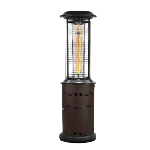 LAVA Heat Italia MILANO 6 ft. Commercial Flame Natural Gas Patio Heater - 36000 BTU - Triple Protection - Electronic Ignition - 360° 5 feet Heat Radius - Heritage Bronze (Natural Gas, Heritage Bronze)