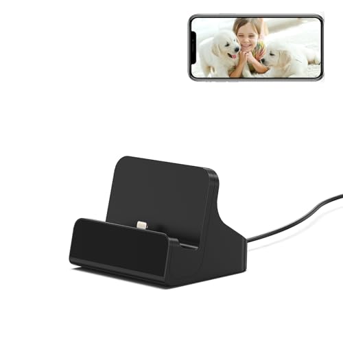 LIZVIE Cargador de cámara oculta de 2K píxeles cámara espía con lente gran angular ajustable de 160° - Visión nocturna y detección de movimiento - Control de aplicación para seguridad del hogar
