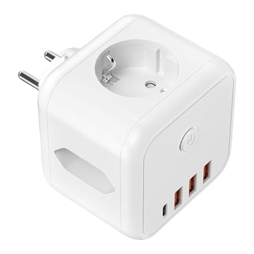 Adaptadores para tomas eléctricas, Expansor de carga AC con 3 tomas, 3 salidas CA – Para amigos, colegas, oficinas, casa, viaje, cocina, dormitorio de mesitas de noche baño