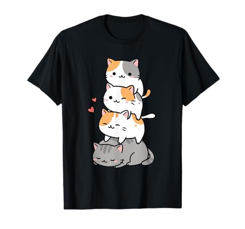 Gatos, Mountain, Pile Kitty Mountain, anime, kawaii, amante de los gatos Camiseta