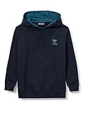HUMMEL ACTION COTTON HOODIE KIDS Sweatshirt, Dark Sapphire/Blue Coral, 128