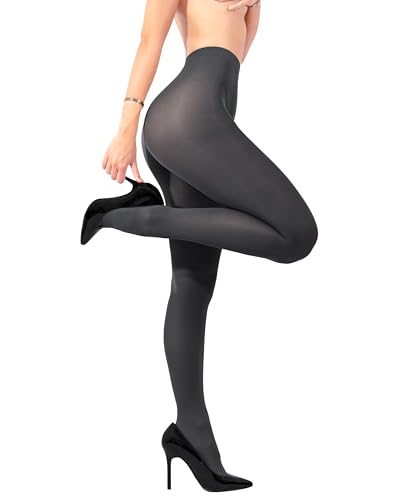 Image of sofsy 10-Year Hosiery Craftsmanship - Italian 40 Den Run Resistant Opaque Tights for Women | High-Waist, Reinforced Toe