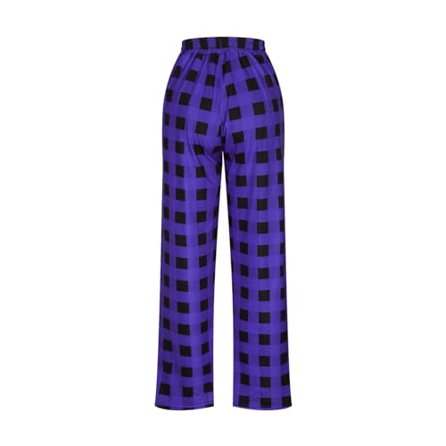 Pajama Pants for Men - Long, Soft Elastic Waist Pajama Bottoms with Pockets - Loose Fit Plaid Lounge Pants3