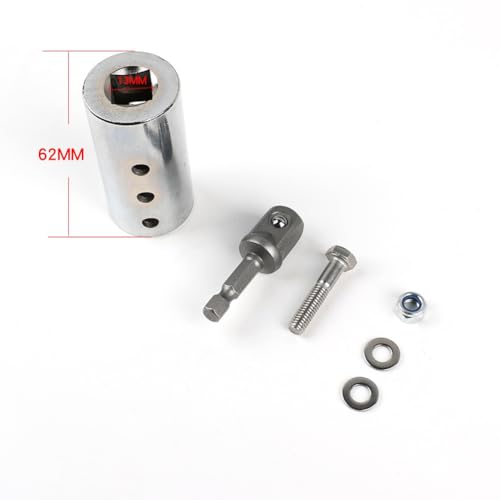 Adaptador de Taladro Eléctrico para Eje de Remolque de 1 Pulgada con Conector de 1/2 Pulgada 7