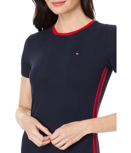 Image of Tommy Hilfiger Womens Short Sleeve Soft Everyday Sport Dress