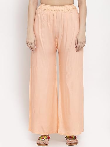 Image of Fancy Star Women Super-Combed Cotton and Rayon Solid Full Length Regular Palazzo
