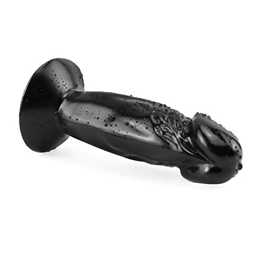 Yrrddxxoo Realistic-Dídlõ - Ventosa de silicona con ventosa para jugar con manos libres de silicona larga de seguridad para mujeres D54621 (color: negro)