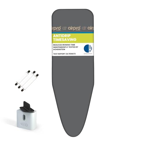 AirPro By Widex 6-layer ironing board cover for steam iron - Universal size L max 120x42 cm - No more water under the table - Irons up to 50% faster - Made IN Europa