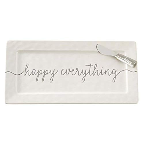 Mud Pie Happy Hostess Serving Platter, White Mud Pie Happy Hostess Serving Platter, White