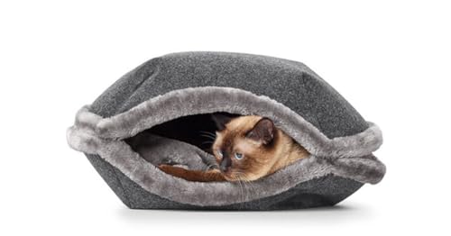 HUNTER Lugano Hundeschlafplatz, Katzenschlafplatz, Kuschelhöhle, Hunde- und Katzenbett, 60 x 55 cm, anthrazit 65269